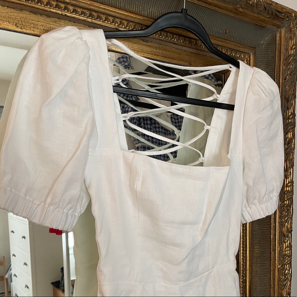 Reformation | Lianne Dress White Linen - Picture 3 of 9